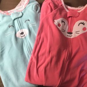 Pair of Carter’s Fleece Footy Pjs